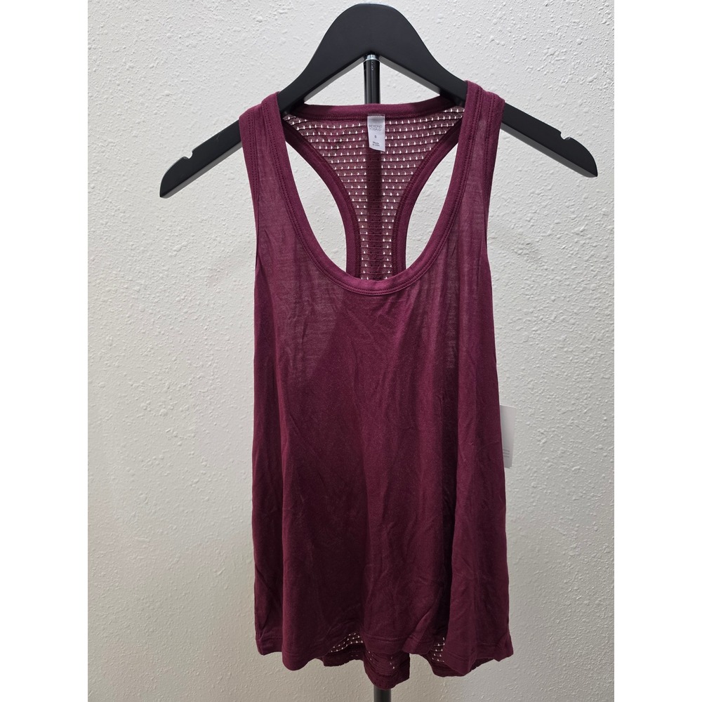 Beyond Yoga Womens Burgundy Racerback Mesh Back Activewear Tank Top Size S NWT